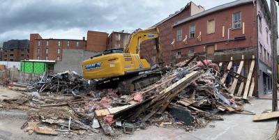 Washington Street Building Demolished, Saratoga Candy Co. Relocated